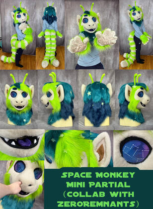 Space Monkey (mini partial collab, handpaws/tail made by zeroremnants)- Mar 2026